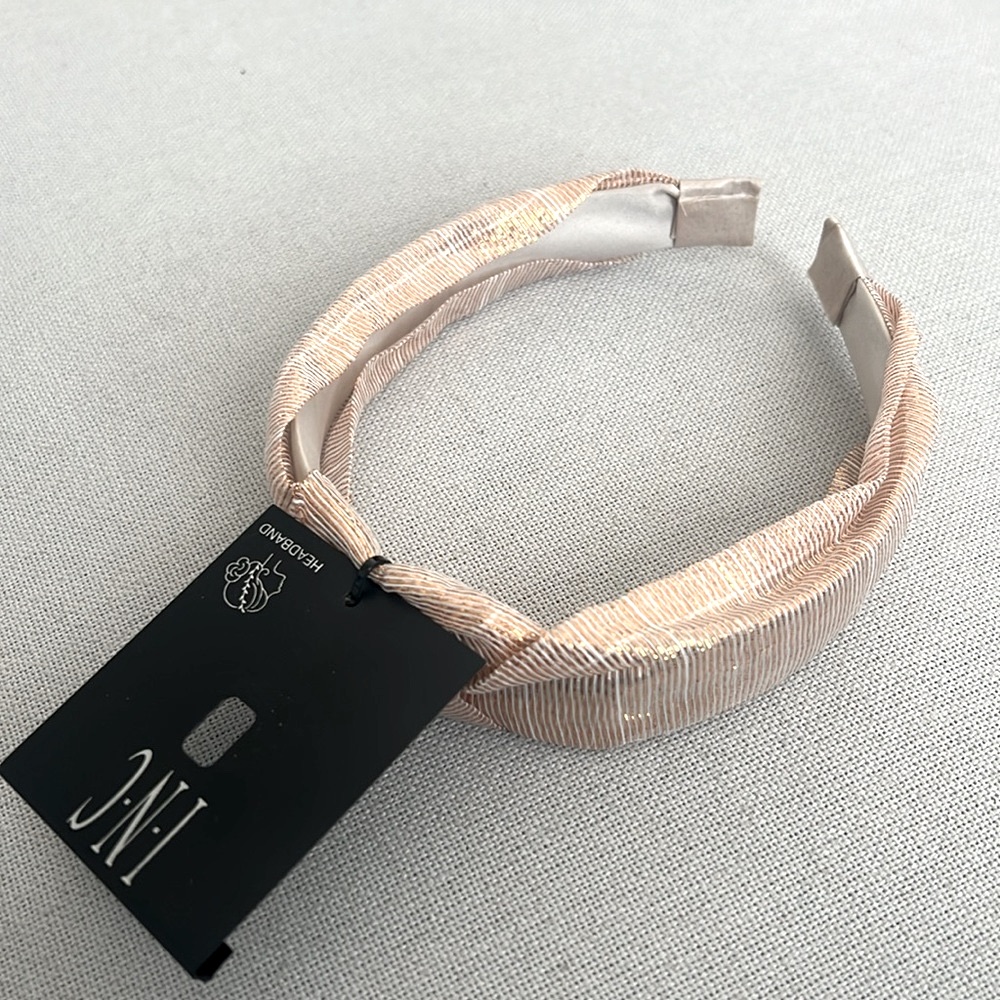 Inc Gold Chiffon Headband New WTag Retail 2950